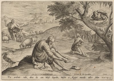 God Appearing to Moses by Johann Sadeler I