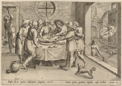 Preparation for the Passover by Johann Sadeler I