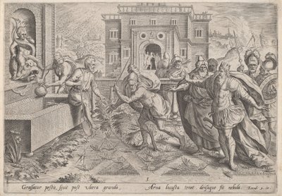 The Plague of Locusts by Johann Sadeler I