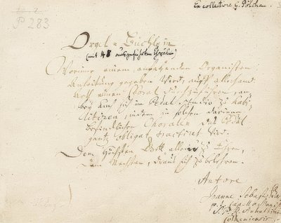 Title Page of Little Organ Book. Around 1700-1719 by Johann Sebastian Bach