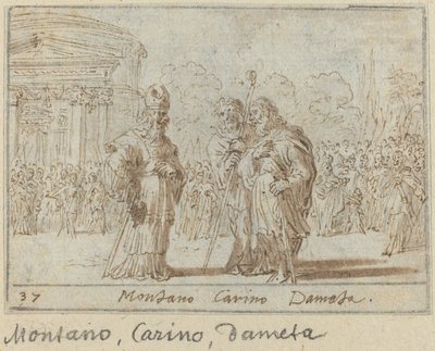 Montano, Carino and Dameta by Johann Wilhelm Baur