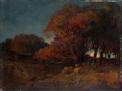 Autumn Forest by Moonlight by Johann Wilhelm Schirmer