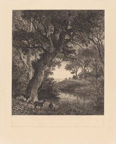 Hunters Leaving a Forest by Johann Wilhelm Schirmer