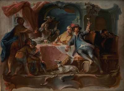 The Prodigal Son Wasting His Inheritance by Johann Wolfgang Baumgartner