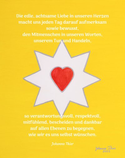 The Joy-Bringing Heart Love Star - Version 1 by Johanna Thier