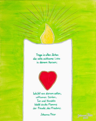 Peace-Bringing Candle by Johanna Thier