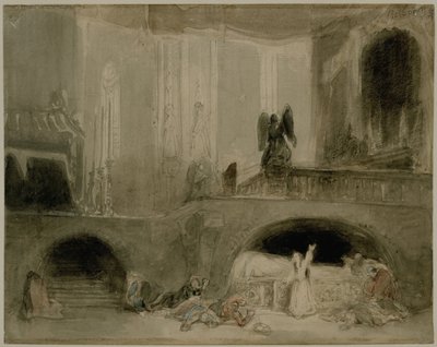Scene from the opera Guido et Ginevra by Johannes Bosboom