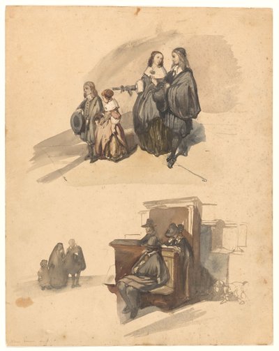 Studies of Figures by Johannes Bosboom
