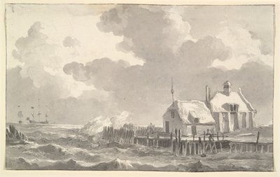 An Estuary in a Storm by Johannes Christiaan Schotel