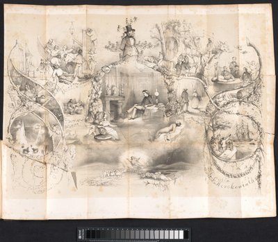 Caricature in Leiden Student Almanac, 1854 by Johannes Christiaan d