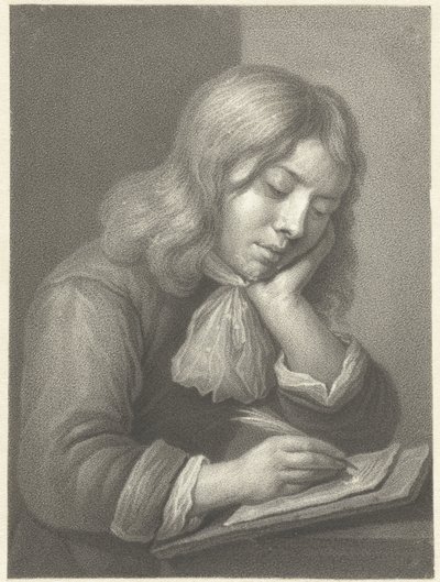 Boy Writing by Johannes Cornelis Mertens