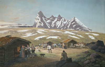 Pasture Life under Skagastølstinderne by Johannes Flintoe