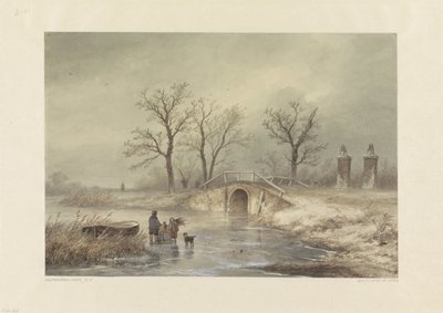 Winter Landscape by Johannes Franciscus Hoppenbrouwers