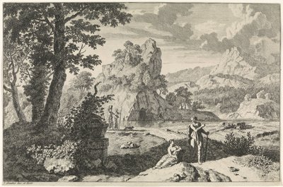 Arcadian Landscape with Ruins by Johannes Glauber