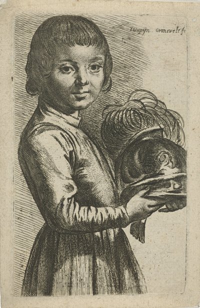 Boy with Helmet by Johannes Gronsveld
