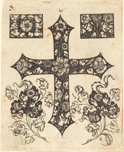 Cross Embellished with Flowers by Johannes Hanias