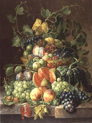 Basket of Fruit by Johannes Hendrick Fredriks