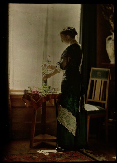Woman by window by Johannes Hendrikus Antonius Maria Lutz