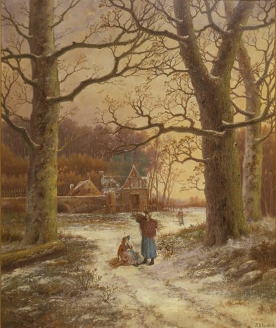 Gathering Winter Fuel by Johannes Hermann Barend Koekkoek