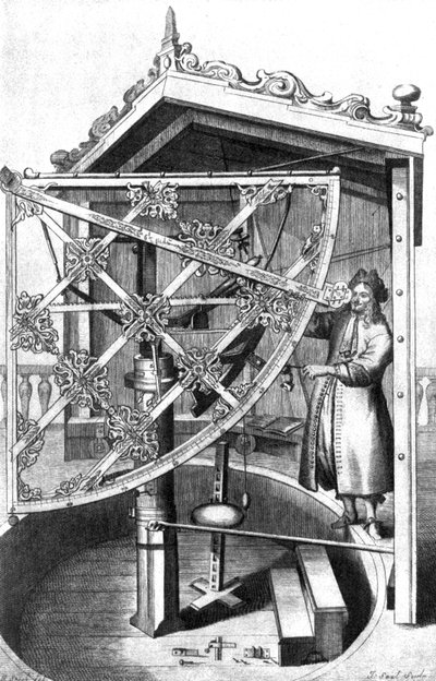 Astronomer in His Observatory by Johannes Hevelius