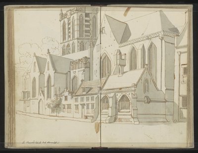 Right Facade of the Jacobikerk in Utrecht by Johannes Huibert Prins