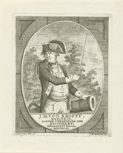 Portrait of Joachim Maurits von Kropff by Johannes Jelgerhuis