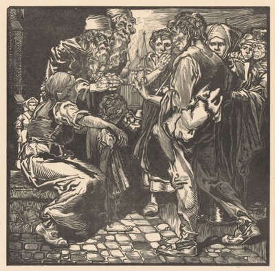 Man with Money Bag by Johannes Josephus Aarts (signed by artist)