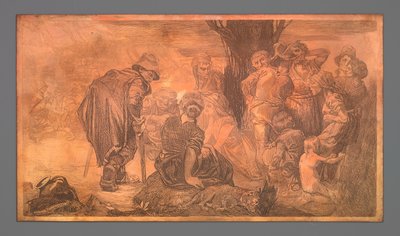 Group of Men and Women by a Tree by Johannes Josephus Aarts