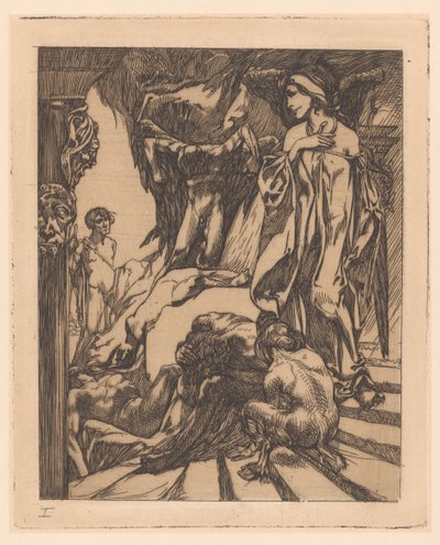 Oedipus and the Sphinx by Johannes Josephus Aarts