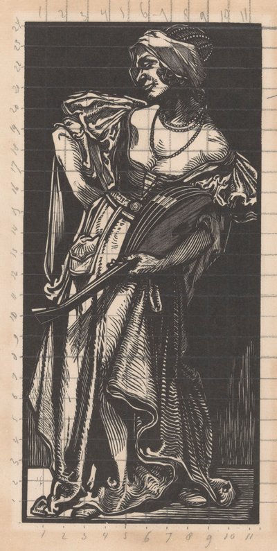 Woman with Lute by Johannes Josephus Aarts