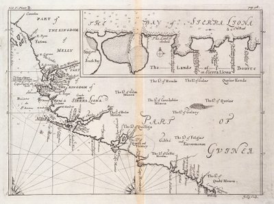 Chart of Sierra Leone, Africa by Johannes Kip