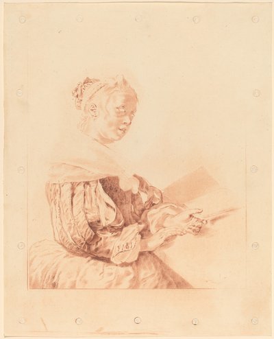 Young Girl at the Keyboard by Johannes Kornlein