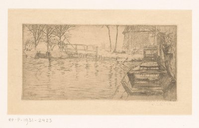 Canal with Lock by Johannes Löhr