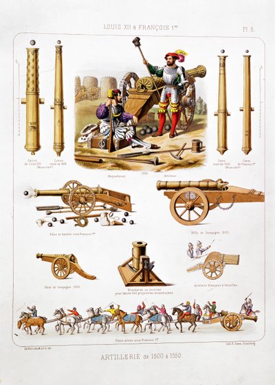 French Artillery between 1500-50, from 