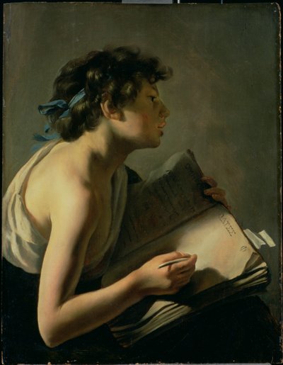 The Young Poet (Youth Transcribing Homer) by Johannes Moreelse