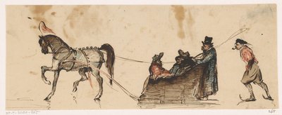 Sleigh on the Ice by Johannes Tavenraat