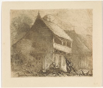 House in Auschowitz in Bohemia by Johannes Tavenraat