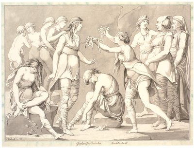Gindanische Quinder. Herodotius Lib. IV by Johannes Wiedewelt