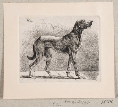 A Standing Dog by Johannes Wilhelm Zillen