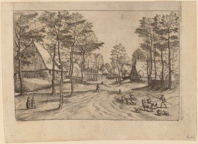 Village Street by Johannes van Doetechum, the Elder and Lucas