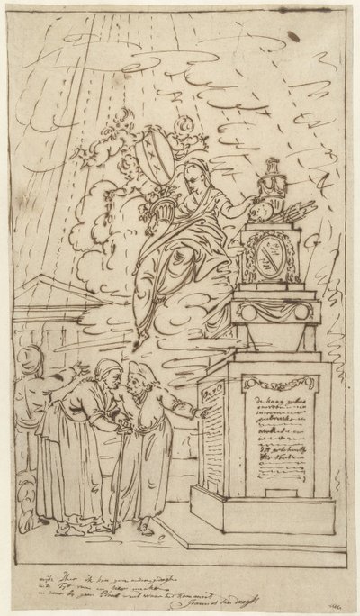 Figures by a Tomb Monument by Johannes van Dregt