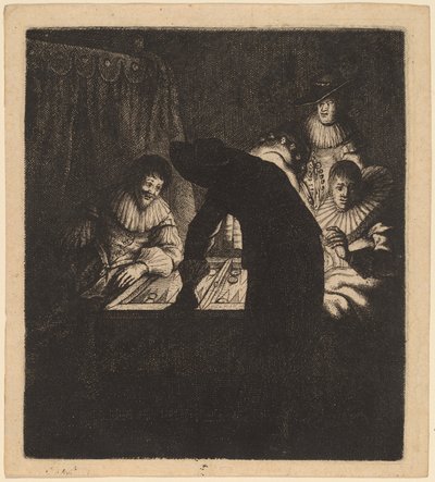 The Backgammon Players by Johannes van Vliet