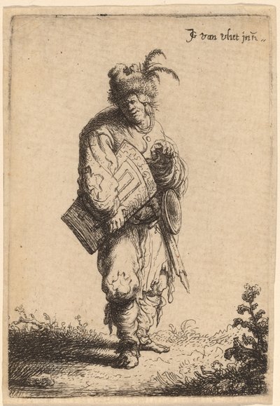The Hurdy-Gurdy Player by Johannes van Vliet
