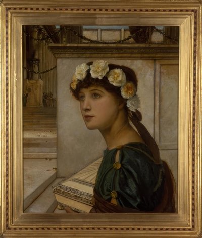 J.A. Grimshaw, Vestal, Painting, 1885 by John Atkinson Grimshaw