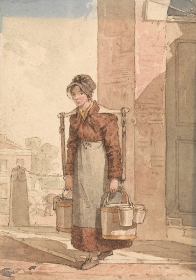 A Milkmaid by John Augustus Atkinson