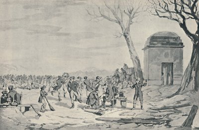 Skating in Hyde Park, 1807 by John Augustus Atkinson
