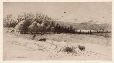 Sheep in Snow by John Austin Sands Monks