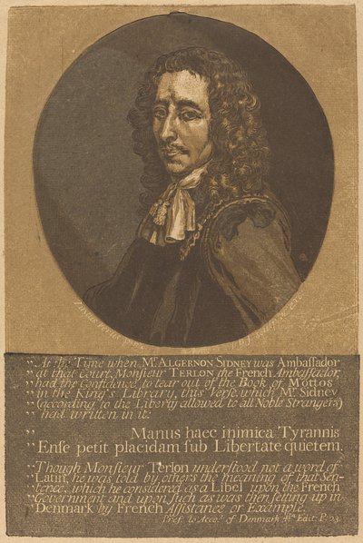 Algernon Sidney by John Baptist Jackson after Justus van Verus