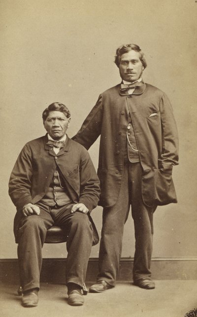 Takerei and Hapimana, c.1863 by John Beattie