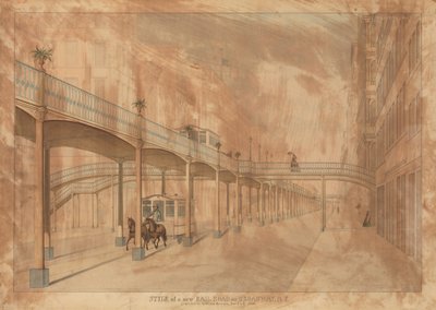 Elevated Railroad, Broadway, New York by John Beigel